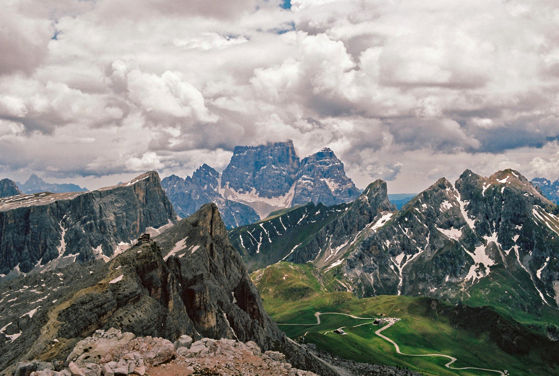 Sharp peaks of the Dolomites